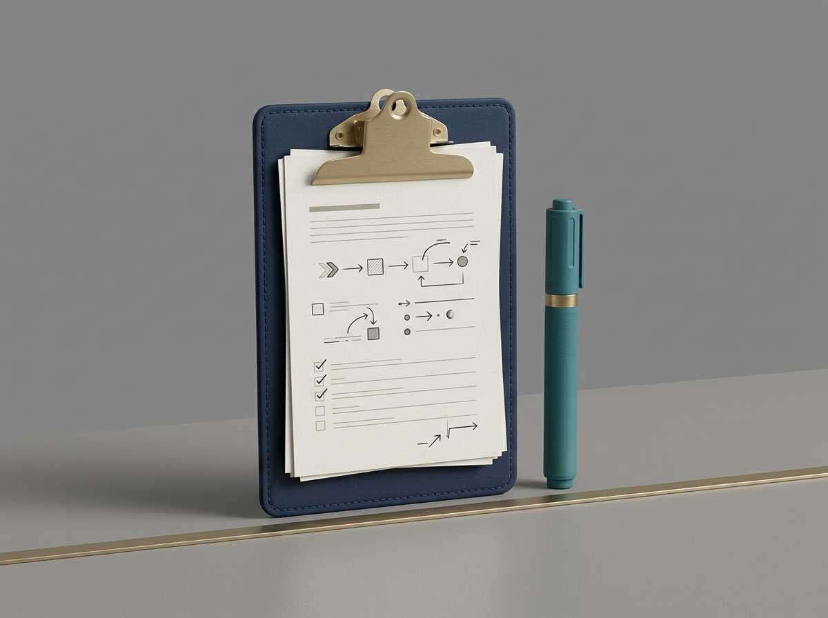 Control marker and clipboard representing field learning