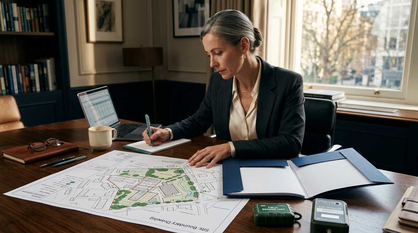 Document review with a site drawing