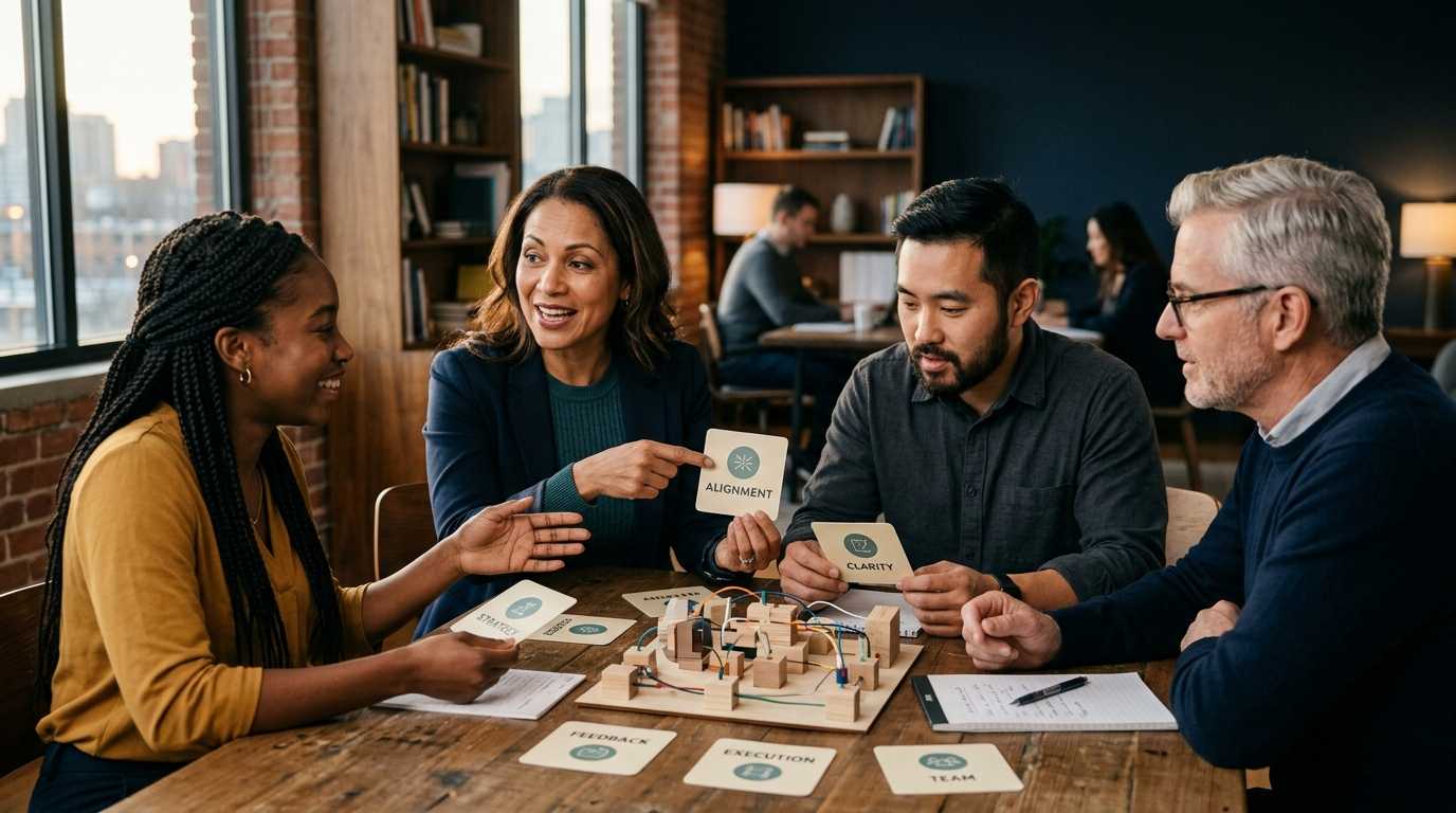 People learning together in a workplace workshop